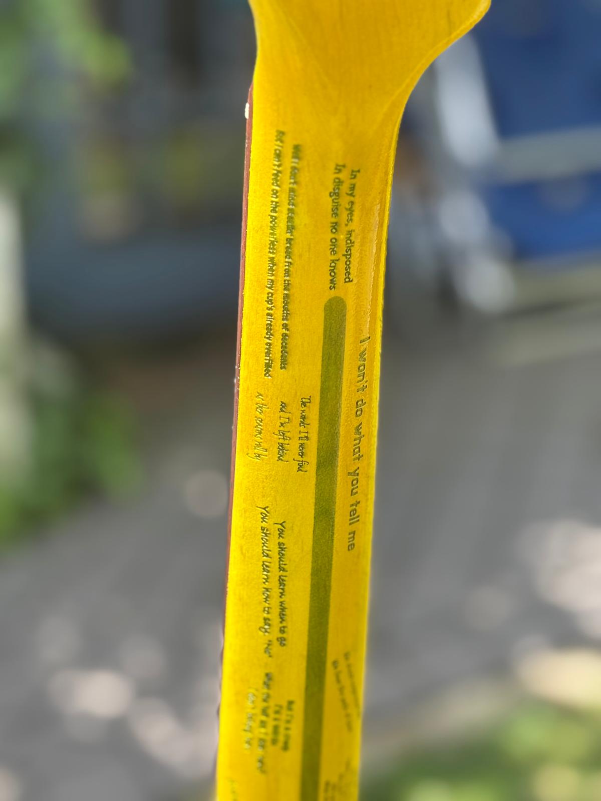 Finished electric guitar